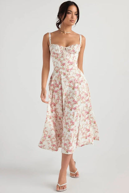 CARMEN PRINT BUSTIER SUNDRESS